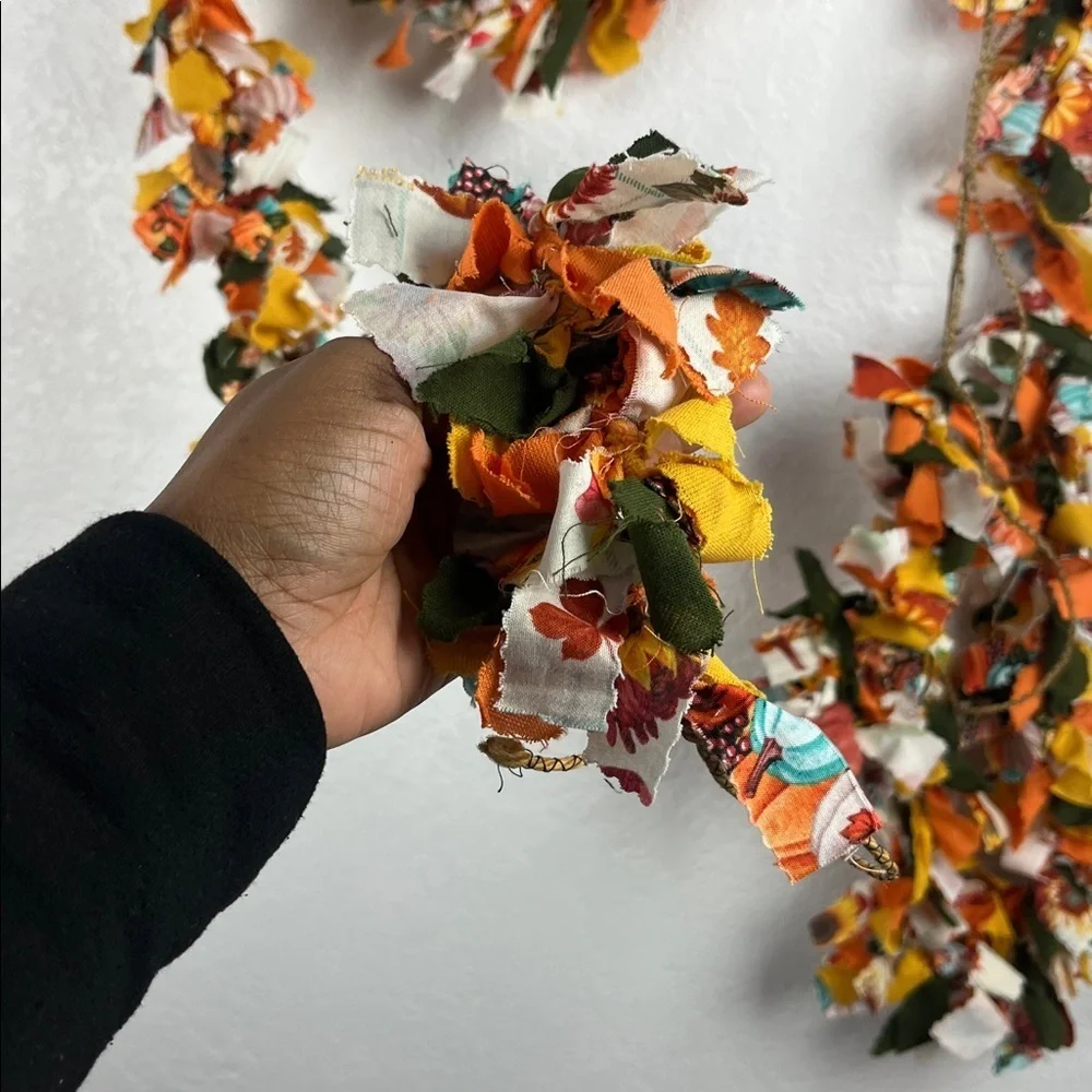 Fall Autumn Pumpkin Fabric‎ Garland Wall Decor 10feet long Holiday Decoration